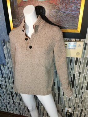 UNTUCKit Men's Long Sleeve Sweater Gray Size M 80% Lamb wool 0135